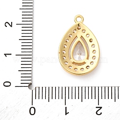 Brass Micro Pave Cubic Zirconia Pendants&nbsp;KK-F895-11G