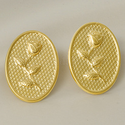 304 Stainless Steel Irregular Oval Stud Earrings&nbsp;PU6521-2