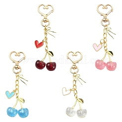 Alloy Enamel with Resin Pendant Decorations&nbsp;HJEW-YW00447-01
