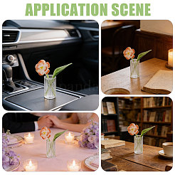 2Pcs Glass Flower Display Decorations&nbsp;AJEW-CO0001-04B