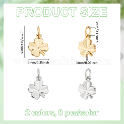 16Pcs 2 Colors Brass Charms&nbsp;KK-LP0001-52