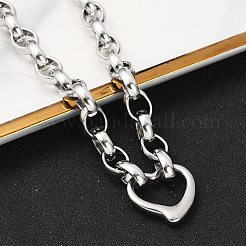 Tarnish Resistant 304 Stainless Steel Cross Rolo Chain Jewelry Sets&nbsp;SJEW-A077-02P