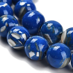 Assembled Synthetic Stone and Trochus Shell Beads Strands&nbsp;G-B128-08C-05