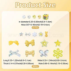 100Pcs 18 Styles Transparent & Opaque Acrylic Beads&nbsp;MACR-FS0002-40