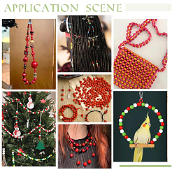 1005Pcs 5 Styles Dyed Natural Wood Beads&nbsp;WOOD-PH0003-42A