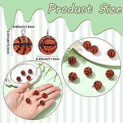 10Pcs Polymer Clay Rhinestone Pendants&nbsp;RB-CJ0001-08