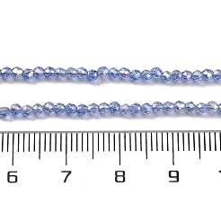 Transparent Electroplate Glass Beads Strands&nbsp;EGLA-H107-01A-AB04