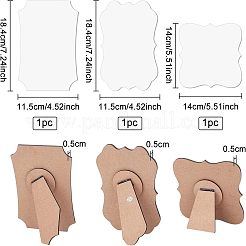 3 Sets 3 Styles MDF Board Heat Transfer Blanks Photo Frame&nbsp;DIY-BC0002-82