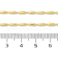Brass Faceted Oval Link Chain Necklaces for Women&nbsp;NJEW-K282-08G