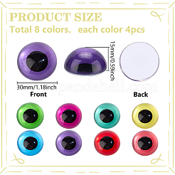 32Pcs 8 Colors Glass Craft Doll Eye&nbsp;DIY-PH0030-11