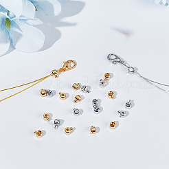 40Pcs 2 Colors Brass Crimp Beads&nbsp;KK-AR0003-27