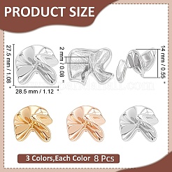 24Pcs 3 Colors 1-Hole Alloy Shank Buttons&nbsp;BUTT-WR0001-35A