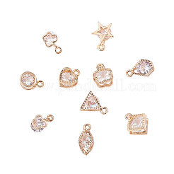 Alloy Cubic Zirconia Charms&nbsp;ZIRC-CJ0001-02LG