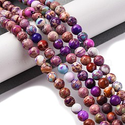 Dyed Natural Regalite/Imperial Jasper/Sea Sediment Jasper Beads Strands&nbsp;G-B124-C02-14