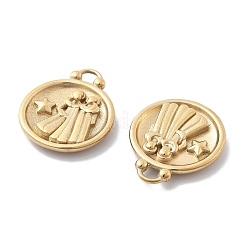 PVD Vacuum Plating 304 Stainless Steel Rhinestone Pendants&nbsp;STAS-R130-01G-03
