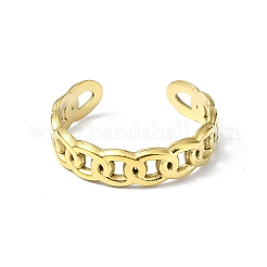 Ion Plating(IP) 304 Stainless Steel Open Cuff Ring&nbsp;RJEW-L109-025G