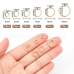 120Pcs 6 Styles Brass Split Rings&nbsp;KK-GO0001-52