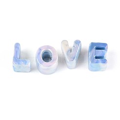 Rainbow Iridescent Opaque Acrylic Beads&nbsp;OACR-P010-22B-01