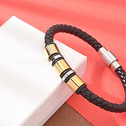 Braided Microfiber Leather Cord Bracelets&nbsp;BJEW-Q010-02A