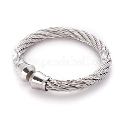 Tarnish Resistant 304 Stainless Steel Cuff Bangles&nbsp;BJEW-L642-30P