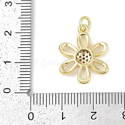 Rack Plating Brass Micro Pave Cubic Zirconia Pendants&nbsp;KK-H509-22G-02