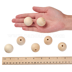Unfinished Wood Beads&nbsp;WOOD-S651-6mm-LF