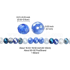 Electroplate Glass Beads Strands&nbsp;EGLA-YW0002-D02
