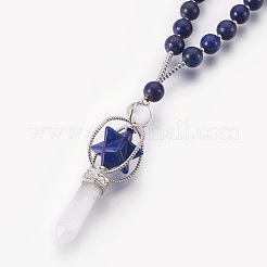 Alloy Pendant Necklace&nbsp;NJEW-E129-01F