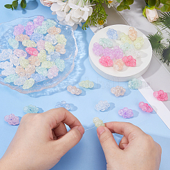 60Pcs Crackle Transparent Acrylic Beads&nbsp;OACR-DC0001-54