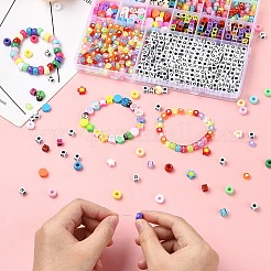DIY Acrylic & Polymer Clay Beads Bracelets Jewelry Making Kits&nbsp;DIY-YW0010-76