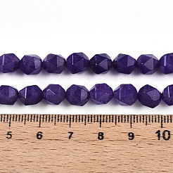 Dyed Natural White Jade Beads Strands&nbsp;G-T139-8mm-46M