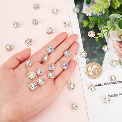 Glass Rhinestone Cabochons&nbsp;FIND-OC0002-33B