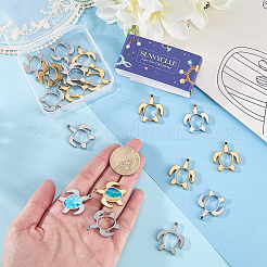 20Pcs 2 Colors Stainless Steel Pendants&nbsp;STAS-SC0021-04