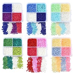 72G 4 Colors Glass Seed Beads&nbsp;SEED-YW0002-75B