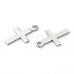 Non-Tarnish 304 Stainless Steel Tiny Cross Charms&nbsp;STAS-H149-02P