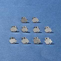 10Pcs 201 Stainless Steel Stud Earring Findings with Hole&nbsp;EJEW-FS0001-14C