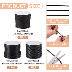 3 Rolls 3 Styles Nylon & Waxed Polyester Cord&nbsp;DIY-TA0015-03B