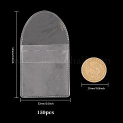 PVC Single Pocket Coin Sleeves Holders&nbsp;ABAG-WH0038-42