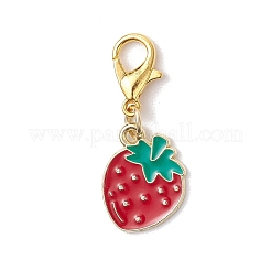 9Pcs Fruits Alloy Enamel Pendant Decorations&nbsp;HJEW-JM03908