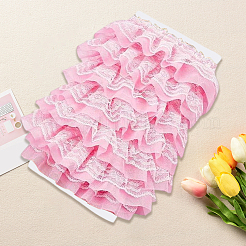 5M Double-Layer Pleated Polyester Chiffon Lace Trim&nbsp;OCOR-GF0006-69B