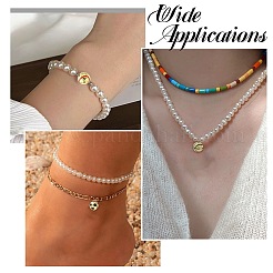 6Pcs 3 Styles Round Brass Micro Pave Cubic Zirconia Beads&nbsp;KK-CJ0003-49