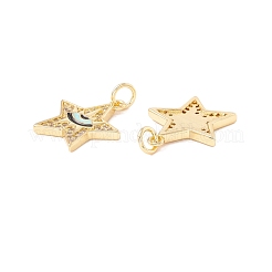 Brass Micro Pave Clear Cubic Zirconia Pendants&nbsp;ZIRC-P098-04G-01