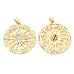 Rack Plating Brass Micro Pave Cubic Zirconia Pendants&nbsp;KK-A185-17G