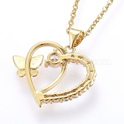 304 Stainless Steel Pendant Necklaces&nbsp;X-NJEW-H486-23G