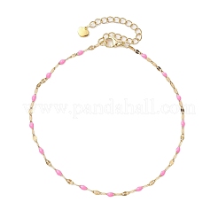 304 Stainless Steel Enamel Link Chain Anklets&nbsp;AJEW-AN00630