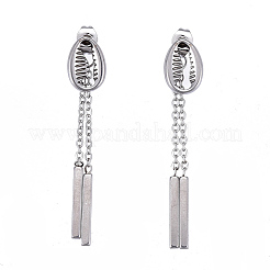 304 Stainless Steel Chain Tassel Earrings&nbsp;EJEW-I248-35