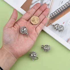 Eco-Friendly Hollow Brass Round Cage Pendants&nbsp;KK-L143-02-NR