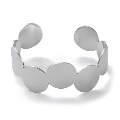 Non-Tarnish 304 Stainless Steel Cuff Bangles&nbsp;BJEW-P307-03P