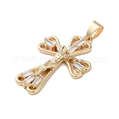 Brass Micro Pave Cubic Zirconia Pendants&nbsp;KK-A212-02C-G