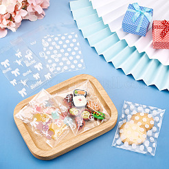 120Pcs 3 Styles  White Polka Dot OPP Cellophane Bags&nbsp;ABAG-TA0001-25